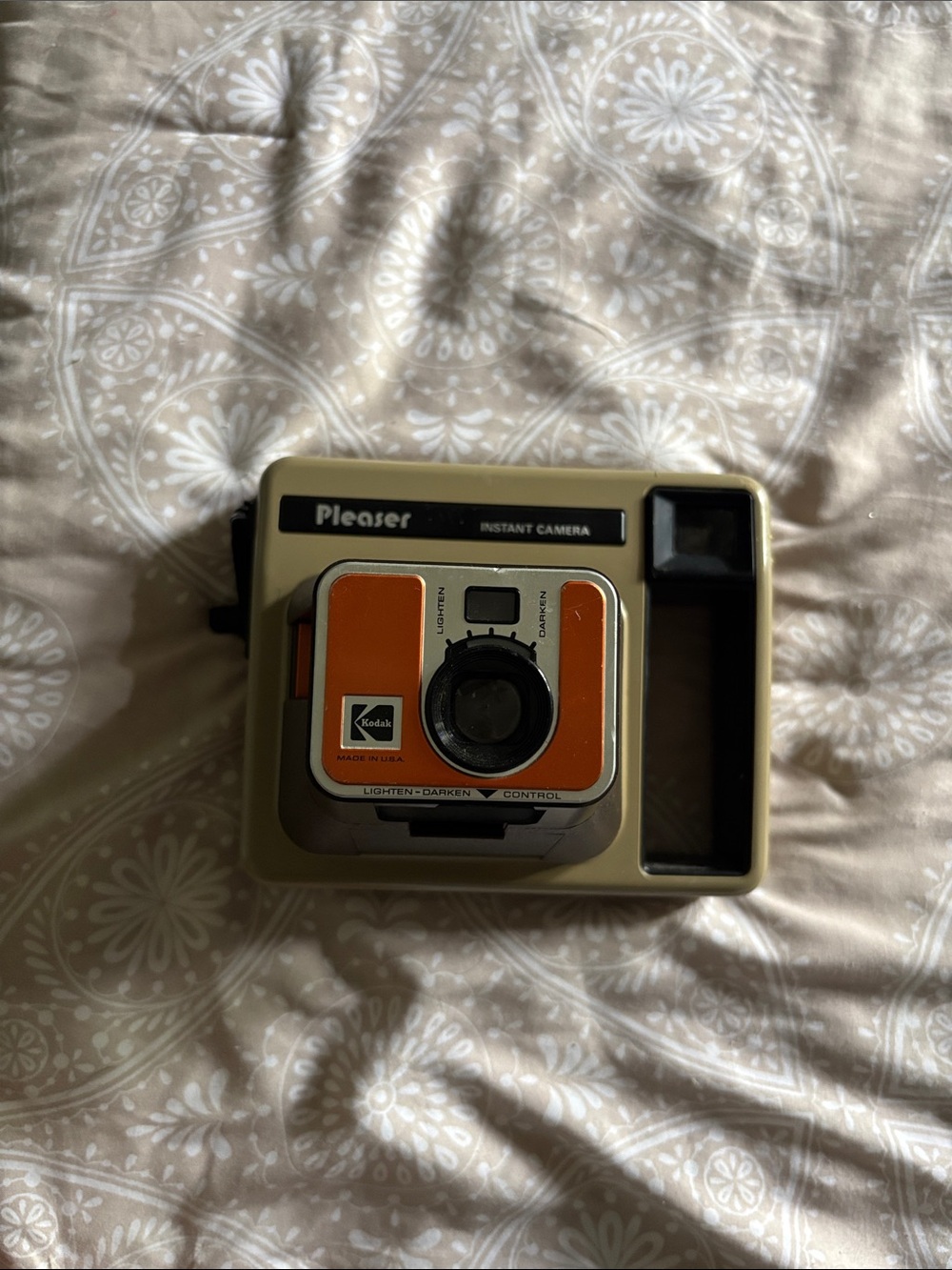 Kodak Pleaser Instant Camera in Orange and Cream